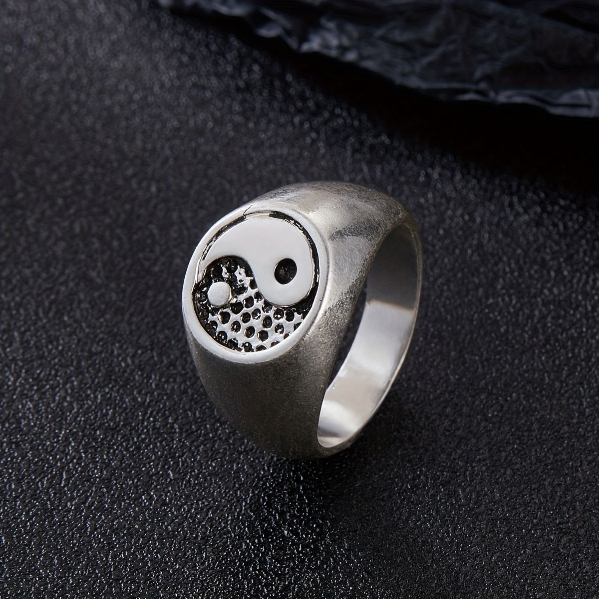 Men's Tai Chi Yin Yang Ring Alloy Hip Hop Style